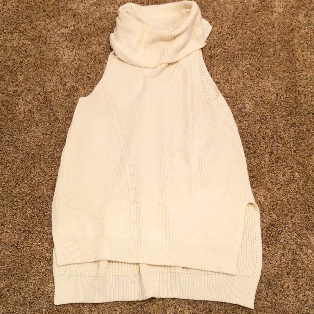 Angel of the North from Anthropologie cable knit sweater